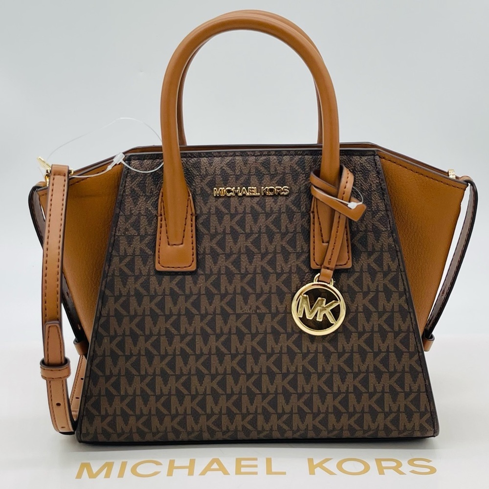 Michael Kors Avril Small Top Zip Satchel Crossbody Bag